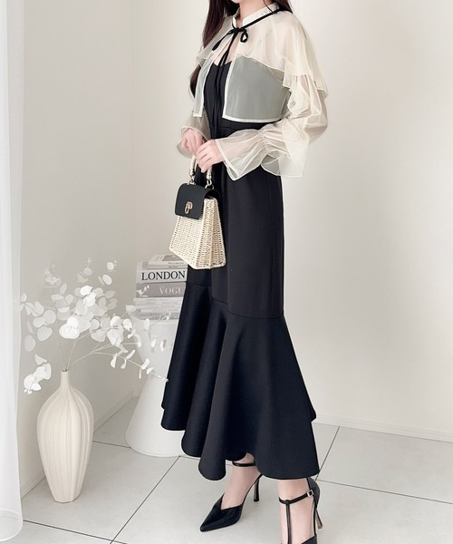 「mily bilet」 コンビワンピース MEDIUM グレー レディース_画像5