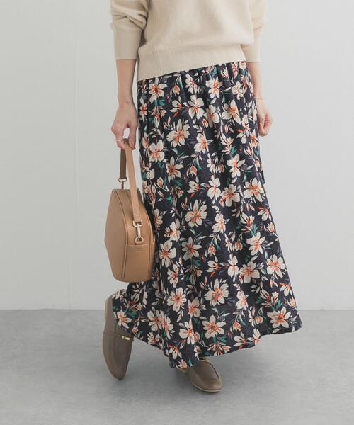 SHARE SPIRIT バンブー シルク ロングスカート 36 URBAN RESEARCH DOORS（アーバンリサーチドアーズ） ロング スカート
