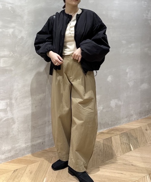 【完売品】ADORE スポンディッシュ ボンディング ブルゾン 黒 美品 STYLEMIXER（スタイルミキサー） ブルゾン アウター パディング