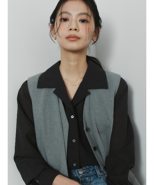 anuans（アニュアンス） ワンピース レイヤードジレワンピース