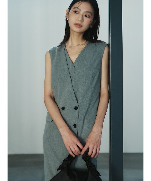 anuans（アニュアンス） ワンピース レイヤードジレワンピース