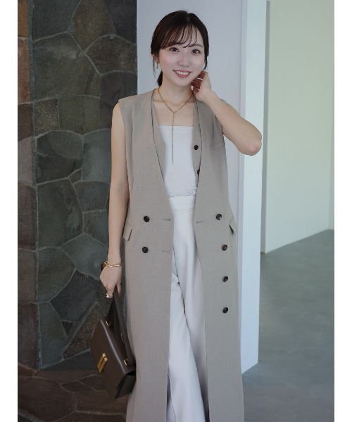 anuans（アニュアンス） ワンピース レイヤードジレワンピース