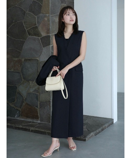 anuans（アニュアンス） ワンピース レイヤードジレワンピース