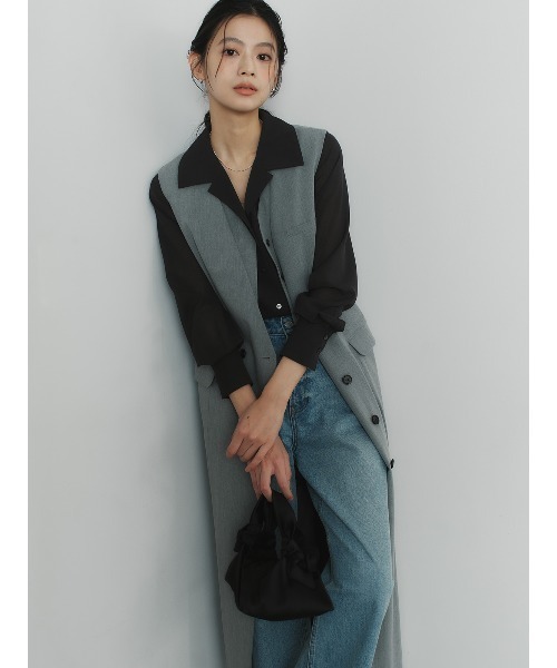 anuans（アニュアンス） ワンピース レイヤードジレワンピース