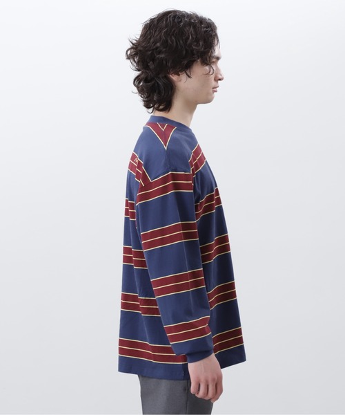 「MANASTASH」 長袖Tシャツ M ネイビー メンズ_画像9