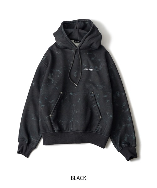 「Subciety」 プルオーバーパーカー SMALL ブラック系その他 メンズの画像