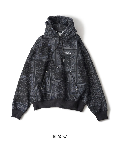 「Subciety」 プルオーバーパーカー SMALL ブラック系その他 メンズの画像