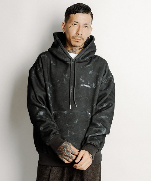 「Subciety」 プルオーバーパーカー SMALL ブラック系その他 メンズの画像