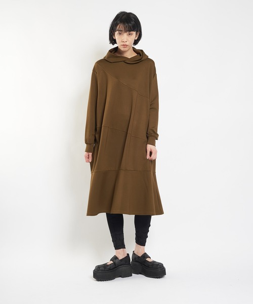 「gomme」 長袖ワンピース MEDIUM ブラック レディースの画像