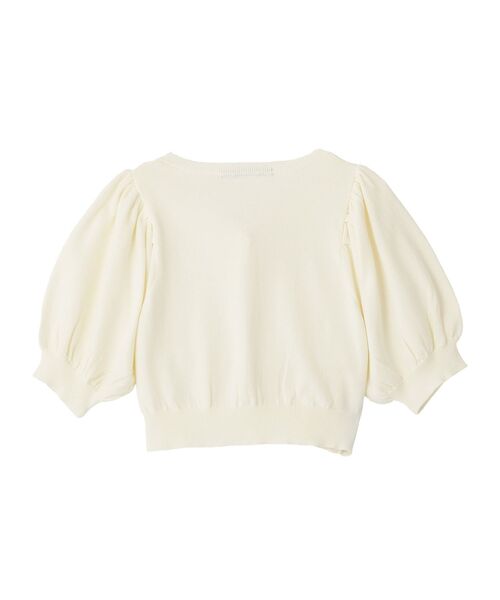 Maison de FLEUR（メゾンドフルール） カーディガン 半袖 ローズニット