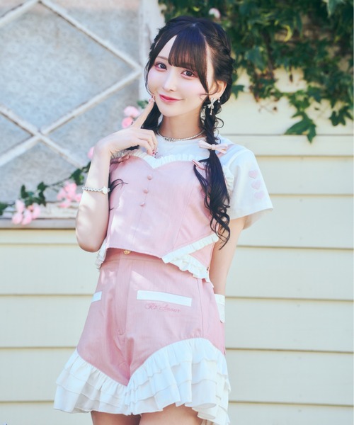 【極 美品】PINK HOUSE 野薔薇 モチーフ ピコフリル フリル ビスチェ ReAmour ハートフリルビスチェ レディース : ZOZOTOWN Yahoo!店 - 通販