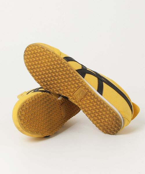 「Onitsuka Tiger」 ローカットスニーカー 23 イエロー×ブラック メンズの画像