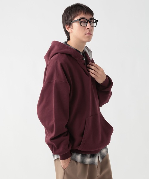 「GEORGE'S」 プルオーバーパーカー MEDIUM ボルドー メンズ_画像2