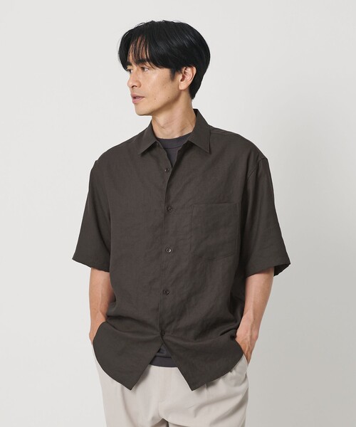 BEAUTY＆YOUTH UNITED ARROWS シャツ 半袖 ライト リネンタッチ 