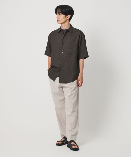 BEAUTY＆YOUTH UNITED ARROWS シャツ 半袖 ライト リネンタッチ