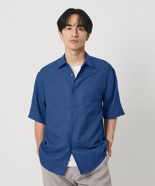 BEAUTY＆YOUTH UNITED ARROWS シャツ 半袖 ライト リネンタッチ