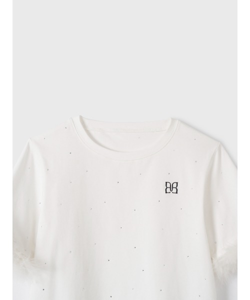 EIMY ISTOIRE（エイミーイストワール） tシャツ 半袖 FEATHER TEE