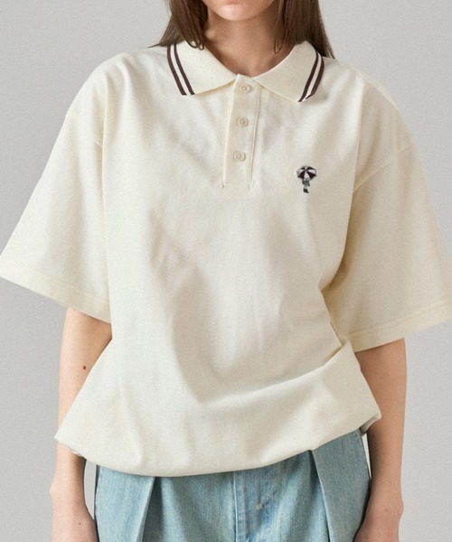 「ONCILY」 半袖ポロシャツ LARGE ブラック系その他2 メンズ_画像6