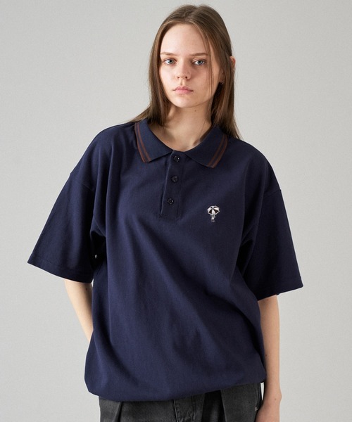 「ONCILY」 半袖ポロシャツ LARGE ブラック系その他2 メンズ_画像9