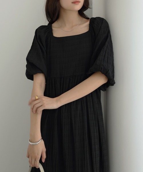 「Freesia by andme」 半袖ワンピース M キナリ レディース_画像5