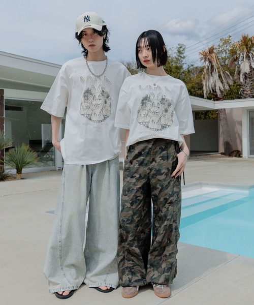 「Anui」 半袖Tシャツ LARGE オフホワイト レディース_画像3