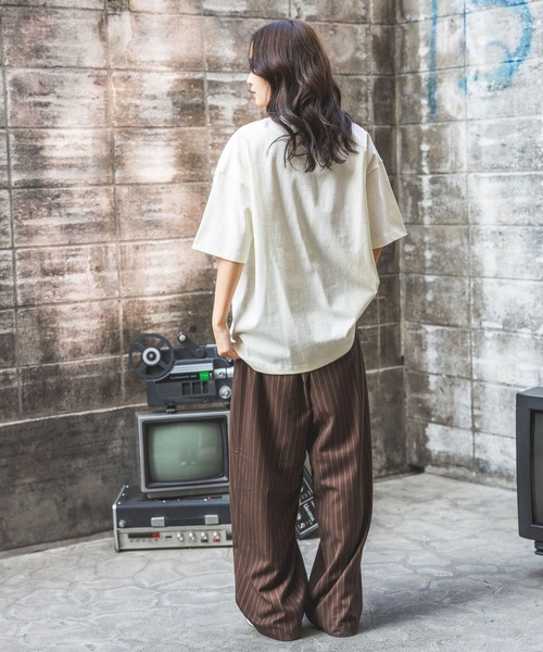 「PBLIM」 7分袖カットソー MEDIUM レンガ レディース_画像3
