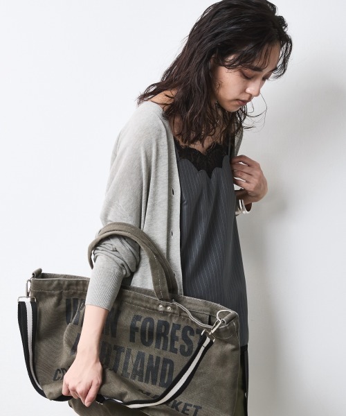 「CHIC STYLE」 2WAYバッグ FREE チャコール レディース_画像4