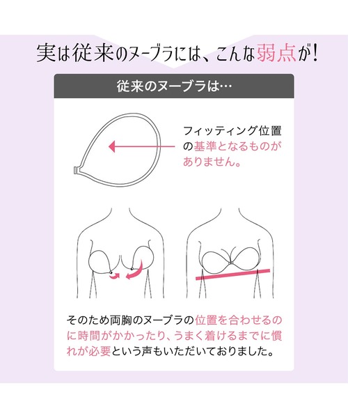 【in16】薄手シームレスヌーブラパッド　【サイズ A/B/C/D】