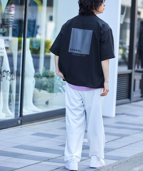 最新作　美品　リヴドロワ　マイセルフ　オープンカラーシャツ　チャコール loose drape Relax open collar shirt / ルーズトロミリラックス