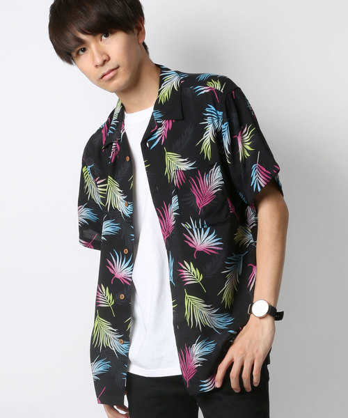Lazar シャツ レーヨン オープンカラー アロハシャツ/総柄シャツ