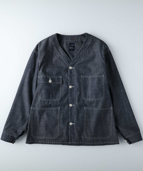 BACK NUMBER デニムカバーオール　新品 BACK NUMBER ジャケット カバーオール 【BACK NUMBER】ノーカラー