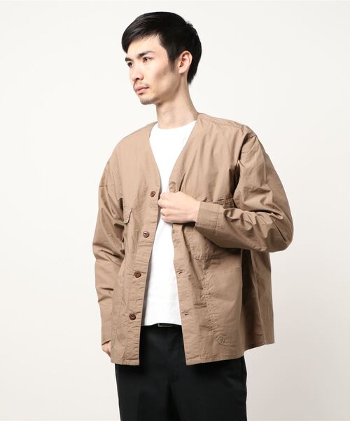 Neighborhood ノーカラーカバーオール BACK NUMBER ジャケット カバーオール 【BACK NUMBER】ノーカラー