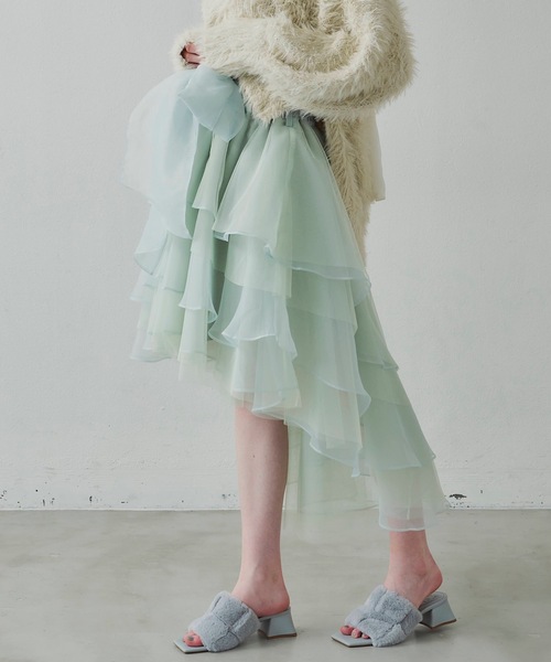 J1U by LA BELLE ETUDE アシンメトリーBIGリボン　スカート J1U by LA BELLE ETUDE スカート アシンメトリーBIGリボン