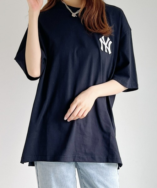 新品⭐韓国限定⭐MLB Korea⭐ Tシャツ Mサイズ モノグラム紺色ネイビー 新品⭐韓国限定⭐MLB Korea⭐ Tシャツ Mサイズ モノグラム紺色
