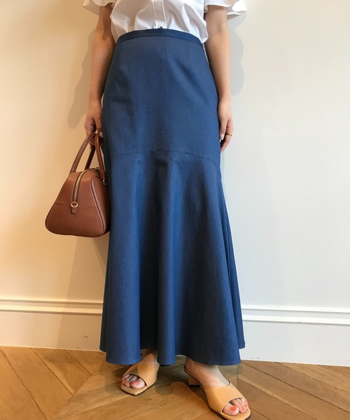 スカート デニム ライトデニムマーメイドスカート レディース  