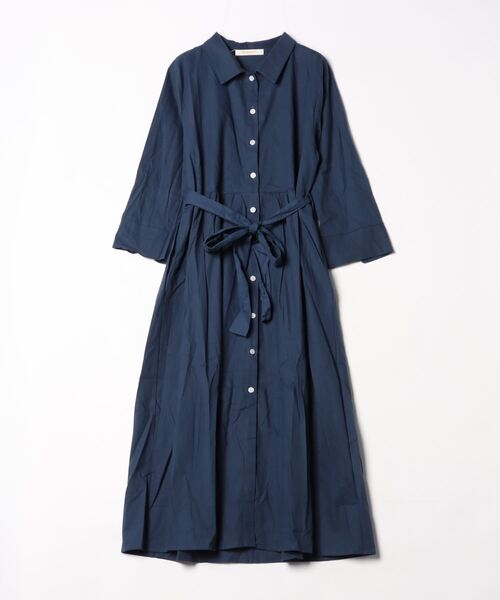 Dream garden(ドリームガーデン) シャツワンピース 綿麻100 Dream garden(ドリームガーデン) シャツワンピース 綿麻100