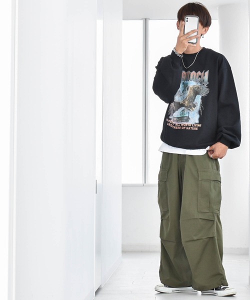 プリント スウェット トレーナー ウォッシュカラー 韓国 cr7875 A'GEM/9 × .kom 『ACOVER/オコボ』 Dreaming Raglan Sweats