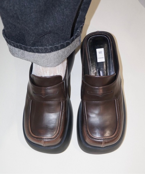 musubore ローファー 「 select 」platform mule loafer