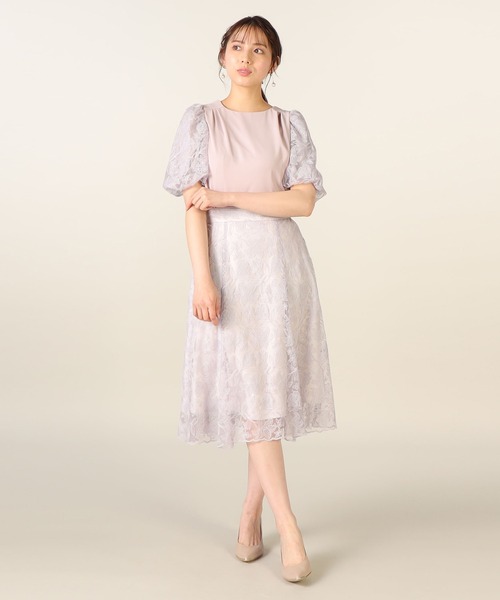 スカート 「LAISSE PASSE PREMIUM LINE」リリーエンブロイダリー 