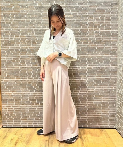 Grand PARK パンツ アシンメトリー サイドプリーツパンツ