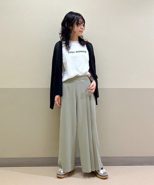ファッション　レディース　半額以下　インブリード ロジエ　パンツ　プリーツ Grand PARK パンツ アシンメトリー サイドプリーツパンツ