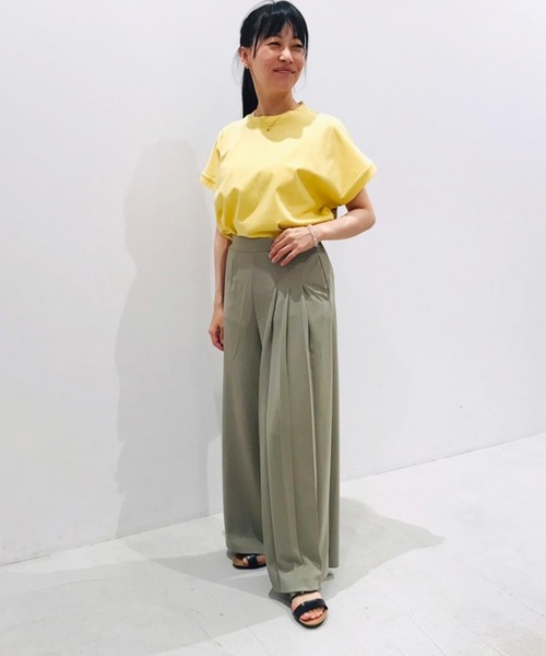941新品BRILLANTEアシンメトリーデザインパンツ アシンメトリープリーツパンツ｜その他パンツ｜ニコル公式通販