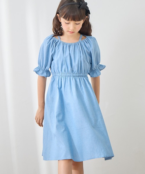 denimdangaree kidsワンピース DENIM DUNGAREE - denim dungaree セーラーカラー デニム