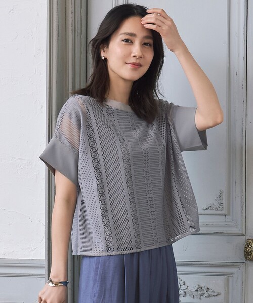 自由区（ジユウク） tシャツ 半袖 レースエッジ Tシャツ＆タンクトップ