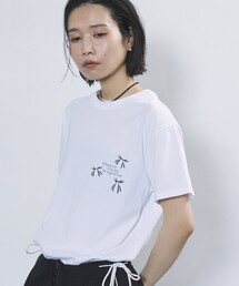 tシャツ Tシャツ レディース Firsthand/ファーストハンド オーガニックコットンリボンロゴプリントT / フロントデザインTシャツ｜ZOZOTOWN Yahoo!店