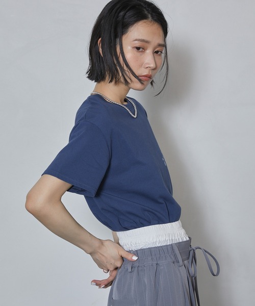 オーガニックコットンリボンフレームロゴTシャツ JILL by JILL STUART｜オーガニックコットンリボンフレームロゴT