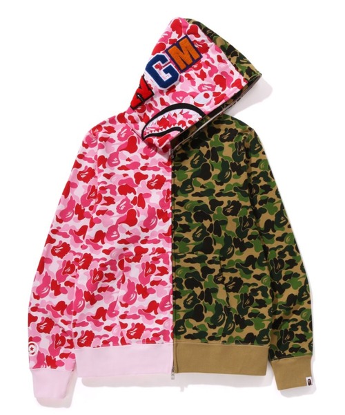 A BATHING APE パーカー ABC CAMO CRAZY SHARK FULL ZIP HOODIE