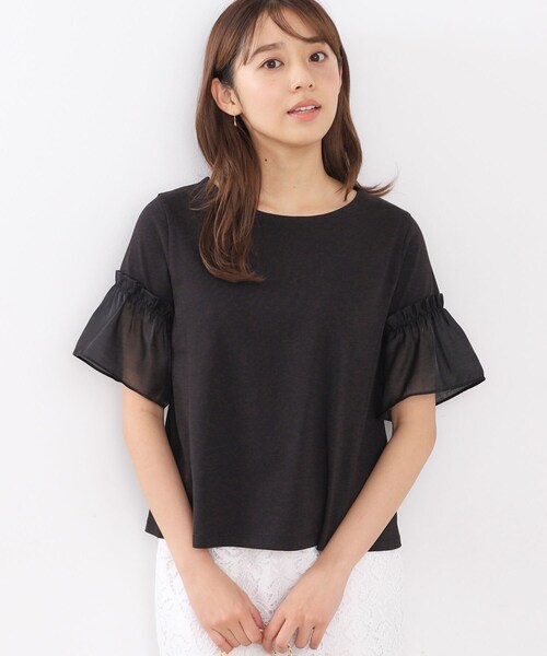 tシャツ ドッキング フレア Tシャツ レディース index tシャツ ドッキングフレアトップス「洗濯機洗い可/接触冷