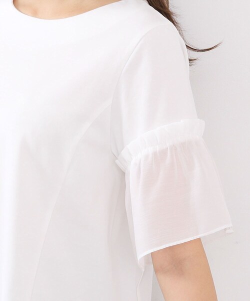 index tシャツ ドッキングフレアトップス「洗濯機洗い可/接触冷