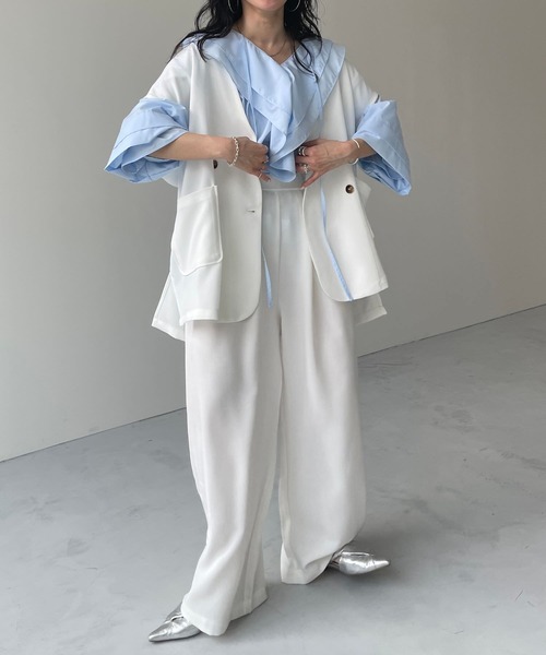 ウォッシャブル　マニッシュセットアップ wee9s セットアップ 「2点SET」mannish vest set up